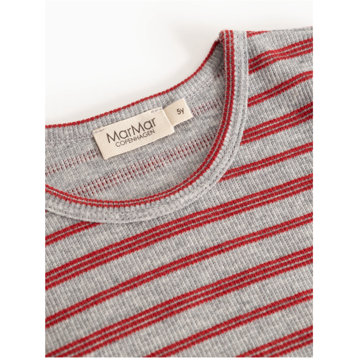 MarMar Modal Fine Rib Cherry Stripe Tani Blouse
