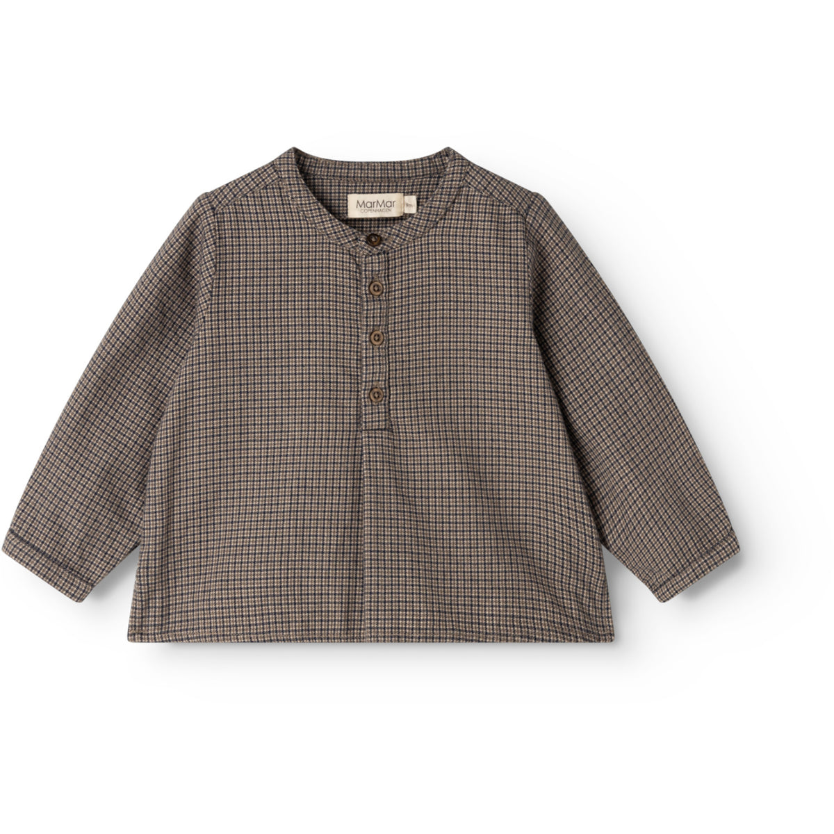 MarMar Structured Soft Cotton Houndstooth Check Totoro Shirt