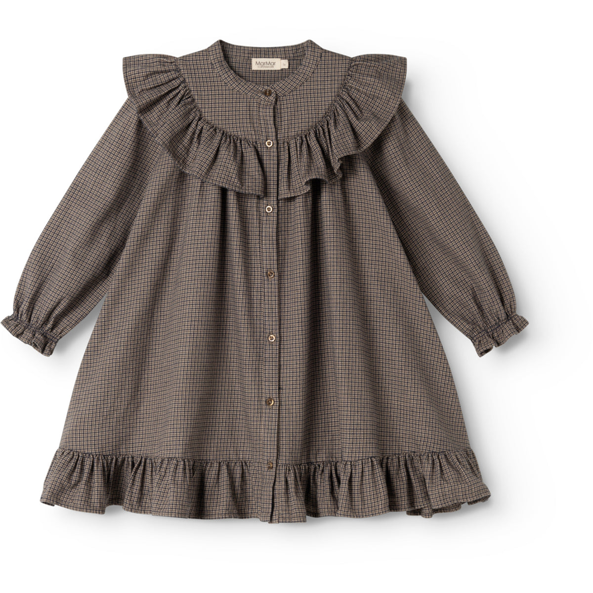 MarMar Structured Soft Cotton Houndstooth Check Dalina Dress