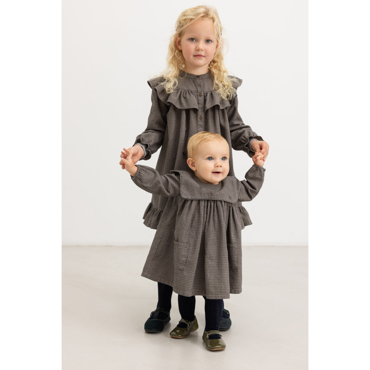 MarMar Structured Soft Cotton Houndstooth Check Dalina Dress