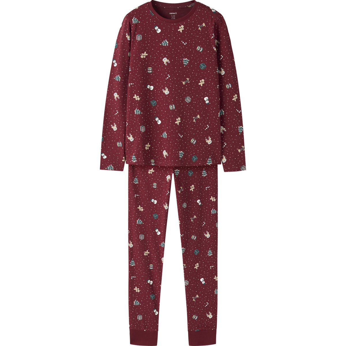 Name It Red Dahlia Christmas Nknvismas Ls Nightset