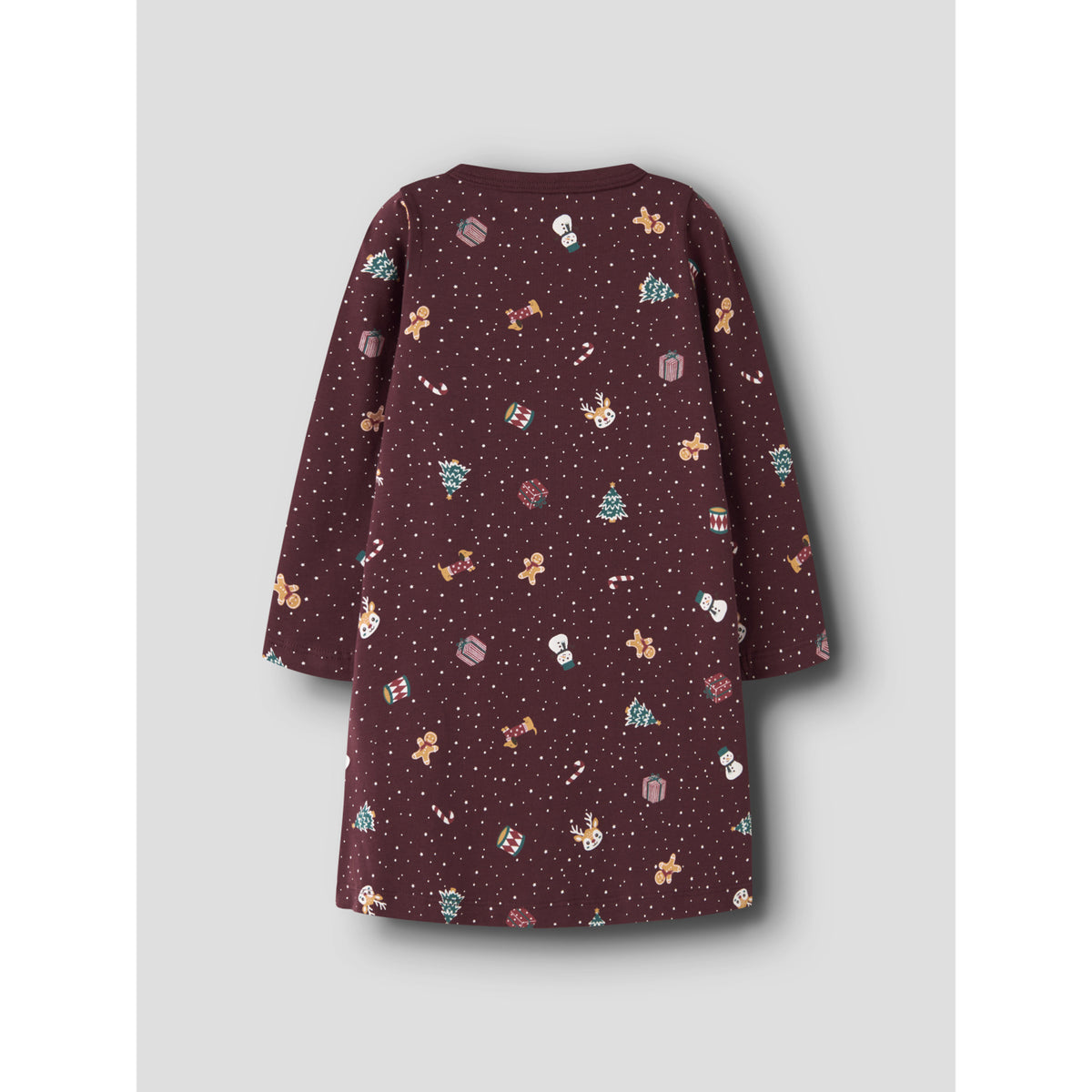 Name It Burgundy Christmas Nmfvismas Ls Nightgown