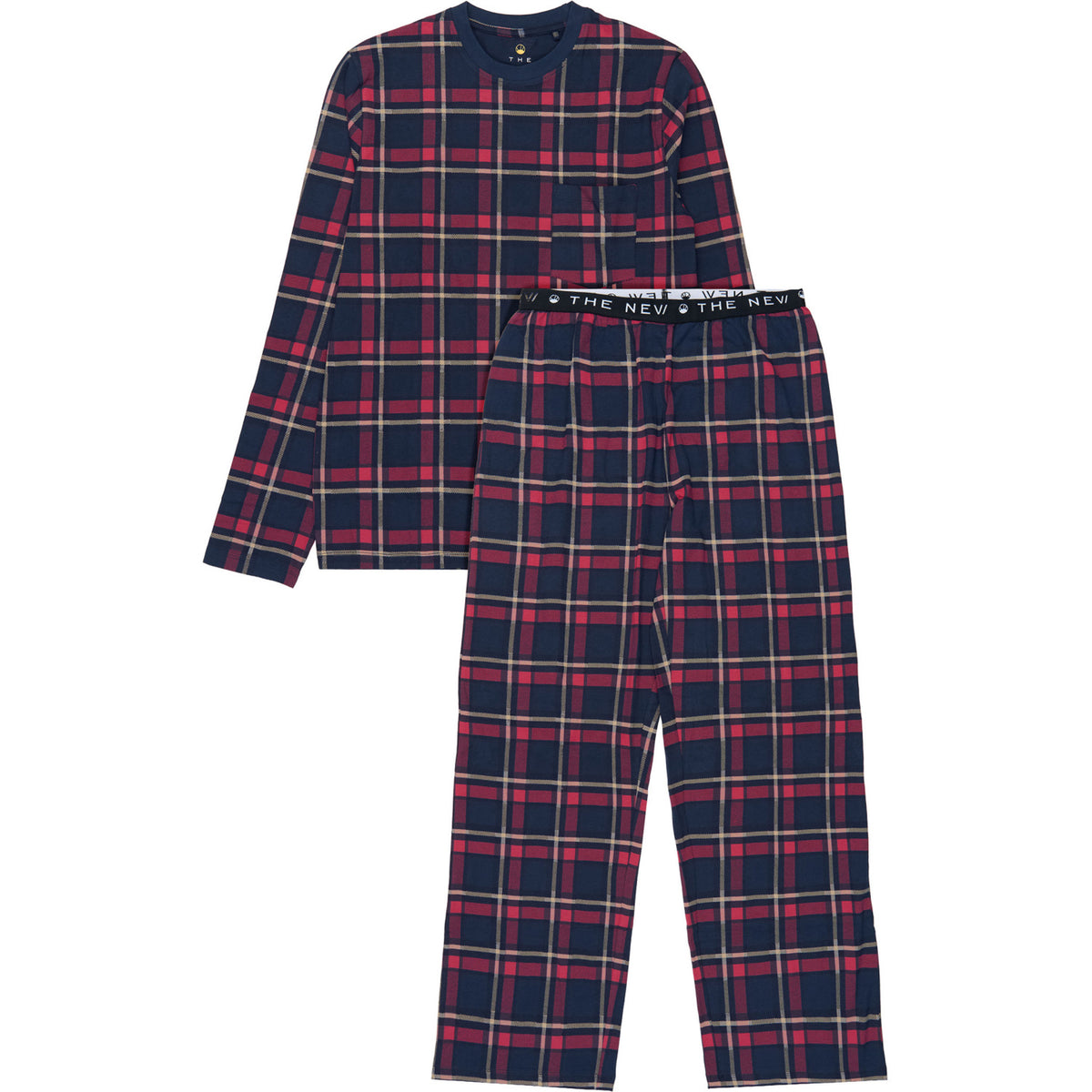 The New Navy Blazer Check Tnholiday Tartan Adult Night Set