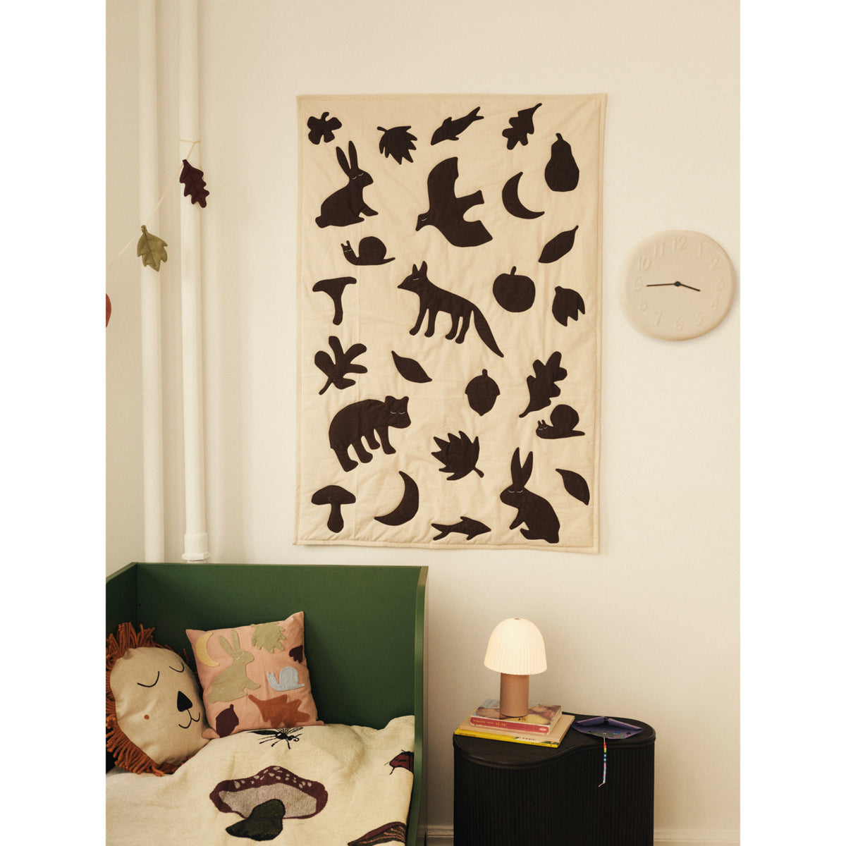 Ferm Living Off-white/Dark Chocolate Lunden 담요