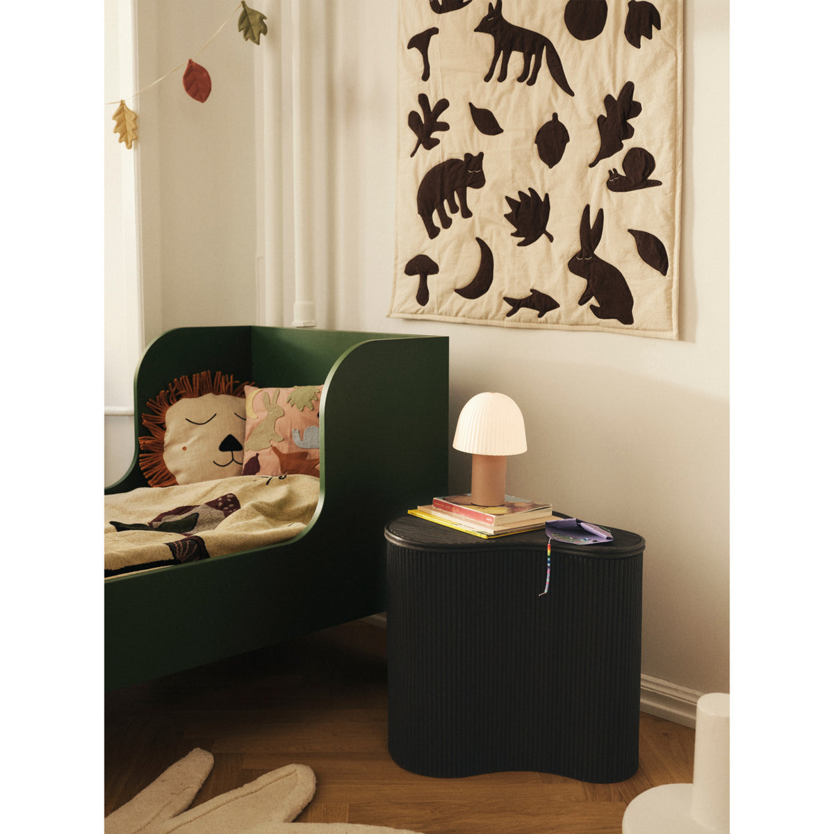 Ferm Living Off-white/Dark Chocolate Lunden 담요