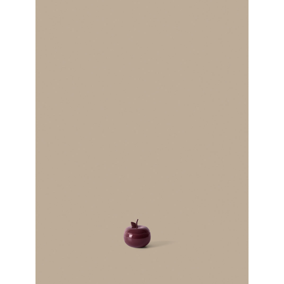 Ferm Living Deep Red Apple Ceramic Container D9.5