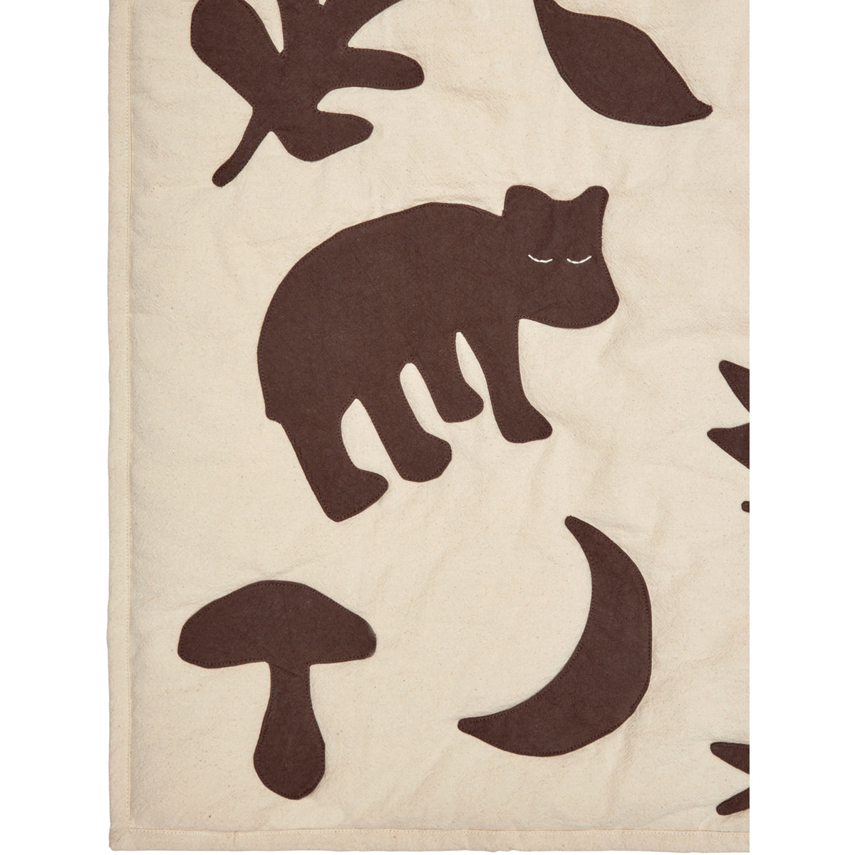 Ferm Living Off-white/Dark Chocolate Lunden 담요