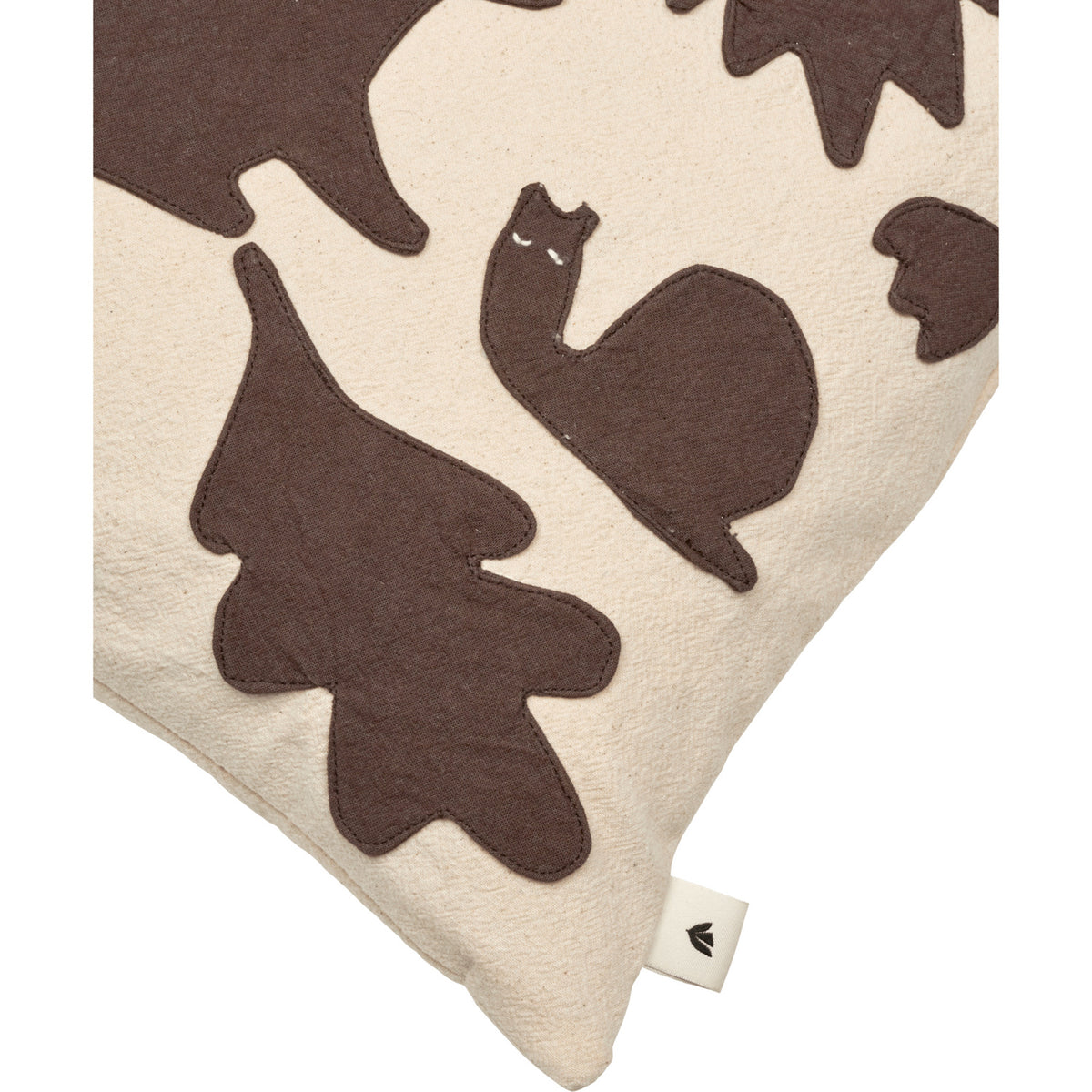 Ferm Living Off-white/Dark Chocolate Lunden 쿠션