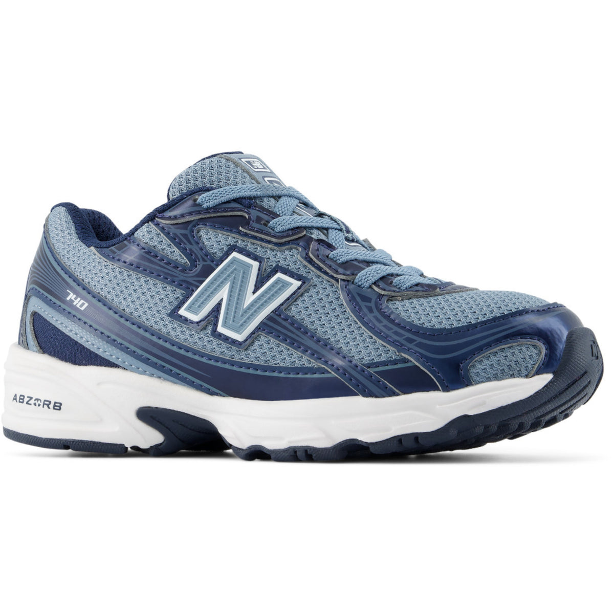 New Balance Shadow Blue 740 Kids Bungee Lace