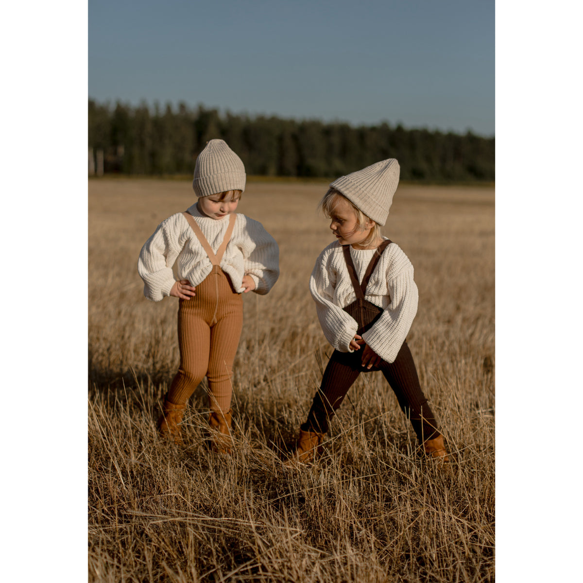 Silly Silas Wooly Footed Tights With Braces Cappuccino