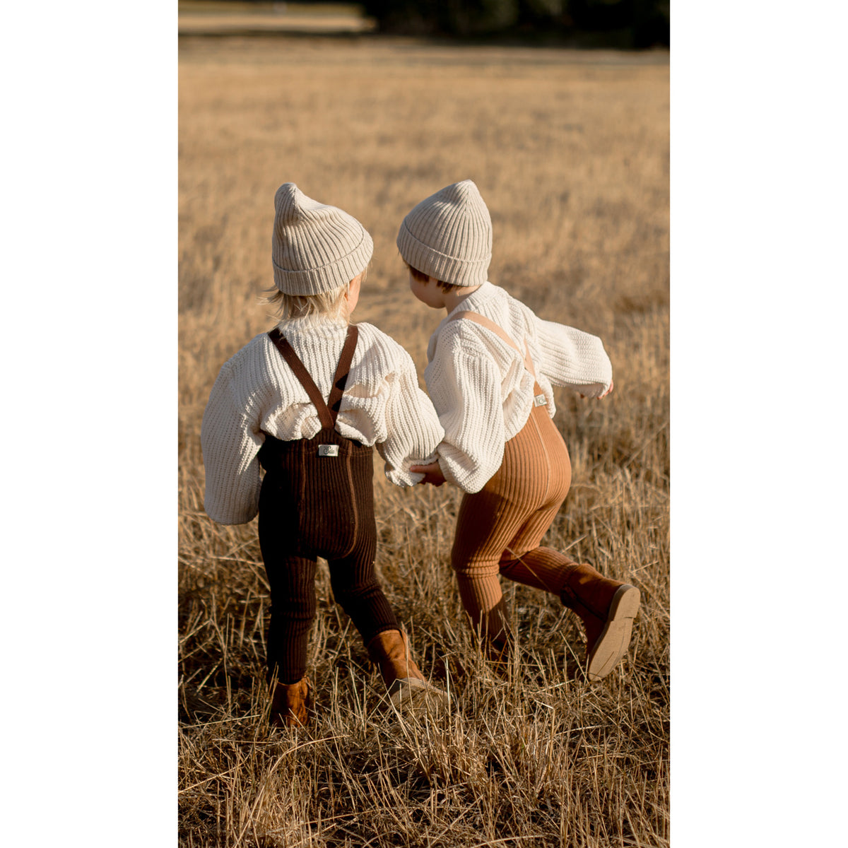 Silly Silas Wooly Footed Tights With Braces Cappuccino