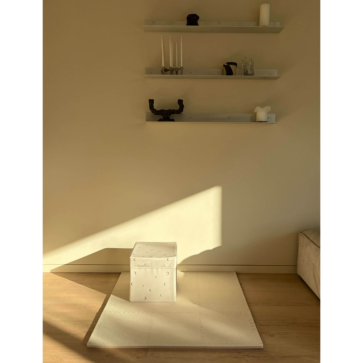 That's Mine Soft Beige Aiva Foam Play Mats Square