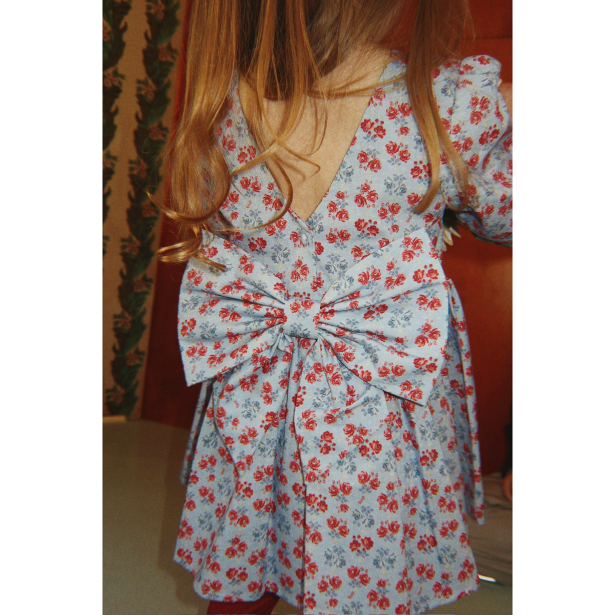 Konges Sløjd Lumina Blu Avi Ls Bow Dress Gots