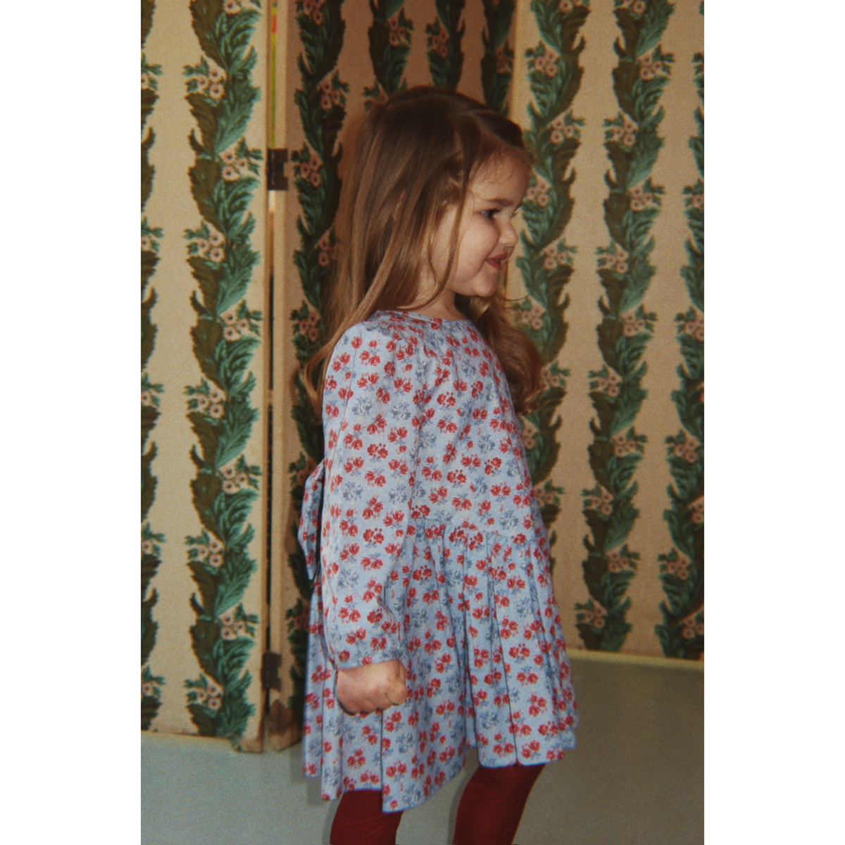Konges Sløjd Lumina Blu Avi Ls Bow Dress Gots