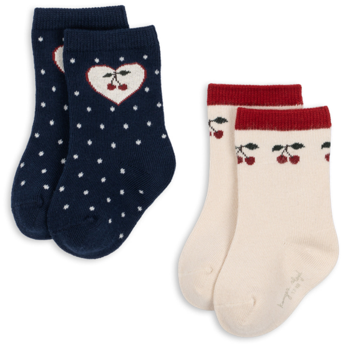 Konges Sløjd Cherry Mix 2 Pack Jaquard Socks
