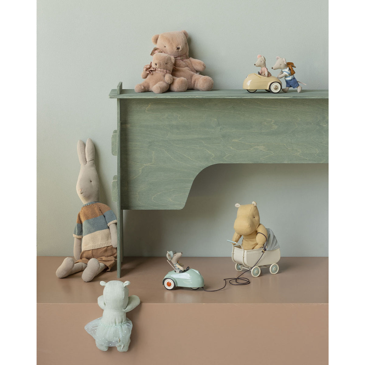 Maileg Teddy Plush Bamse, Lille - Vintage Rosa