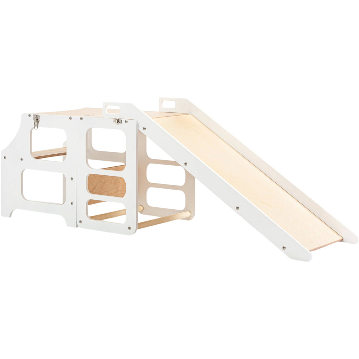 Duck Woodworks White Foldable EC Kitchen Tower With Slide Set