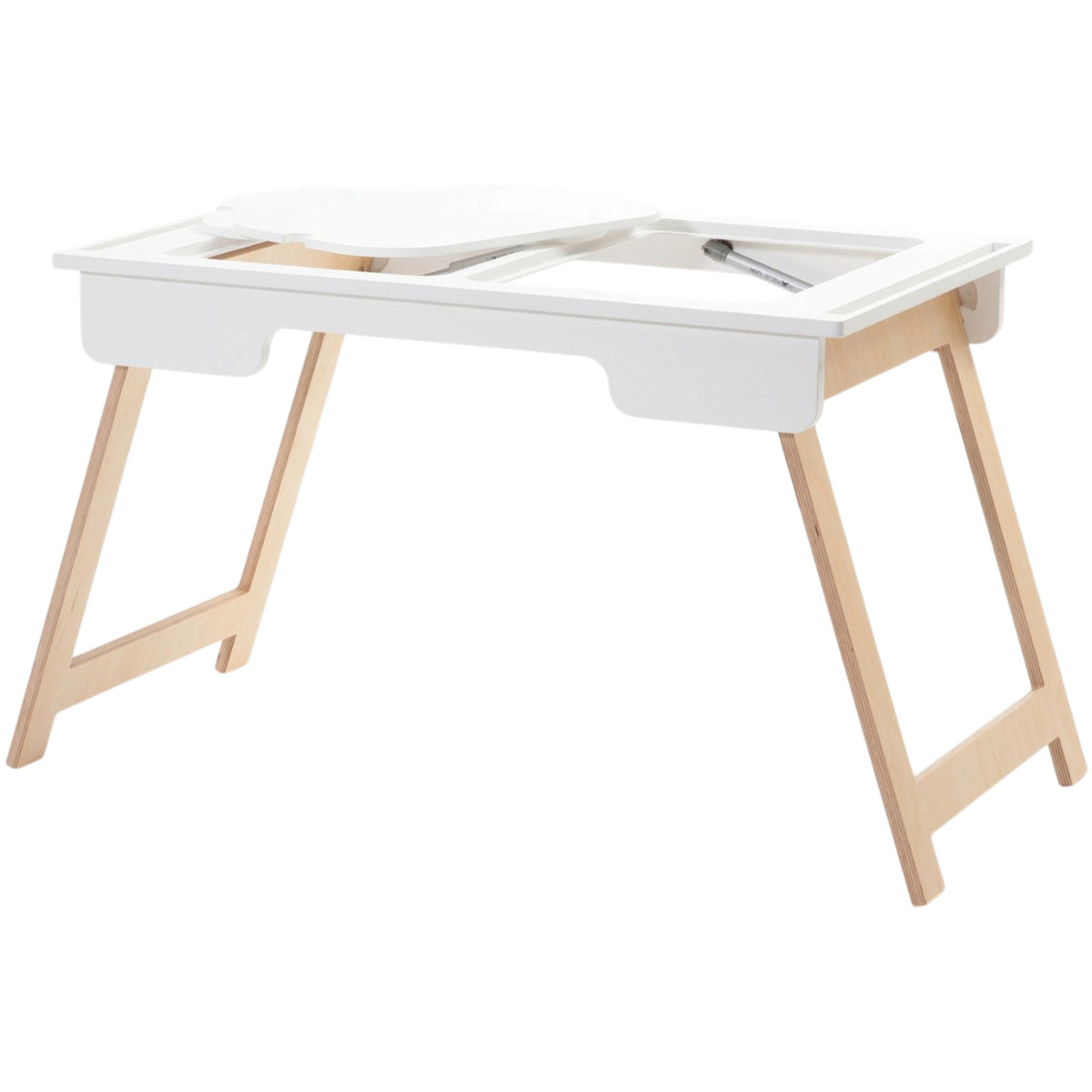Duck Woodworks White Sensory Table With 2 Boxes Included