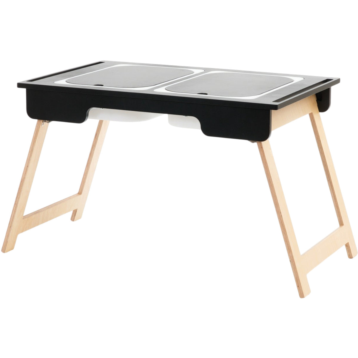 Duck Woodworks Black Sensory Table With 2 Boxes Included