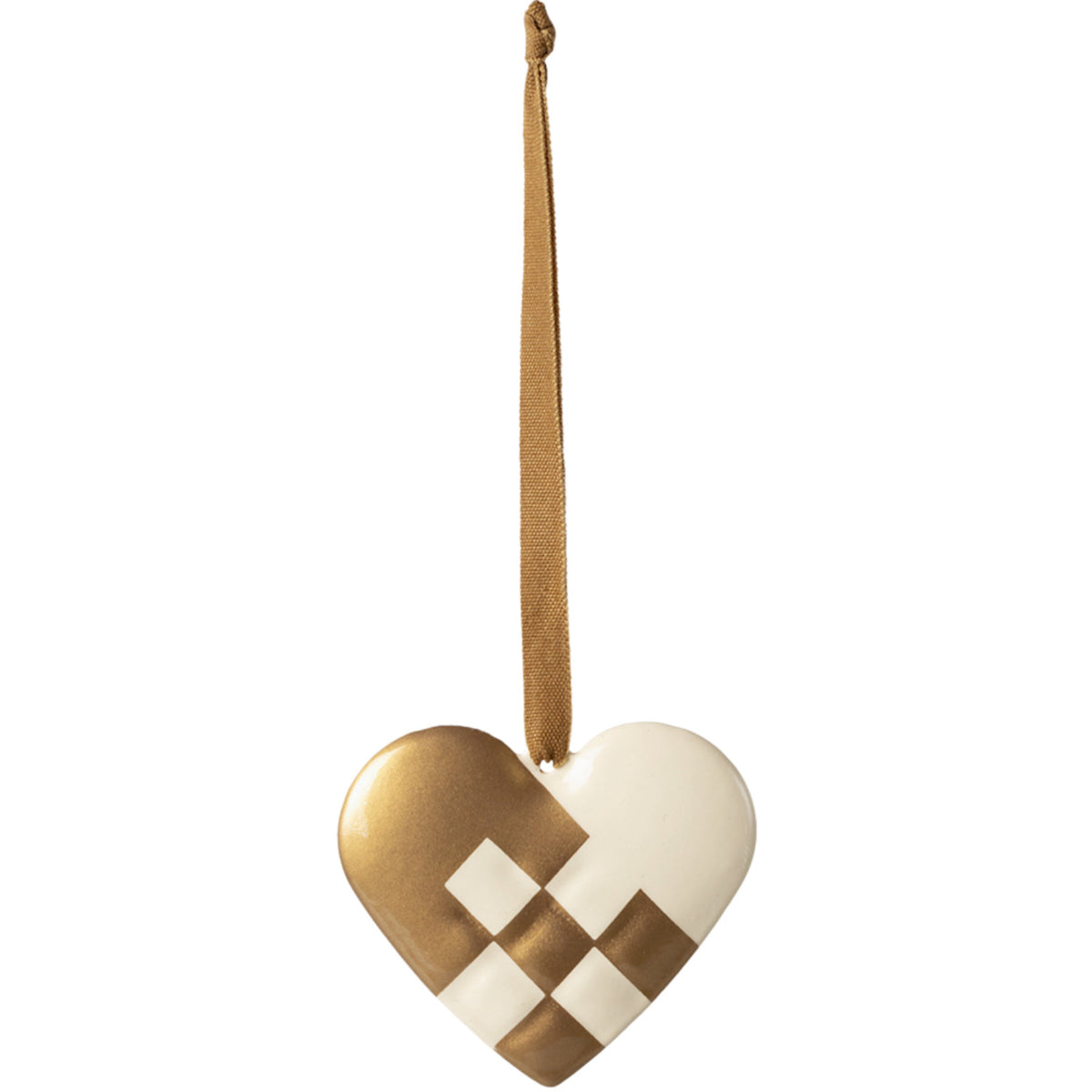 Maileg Metal ornament, Small heart - Gold