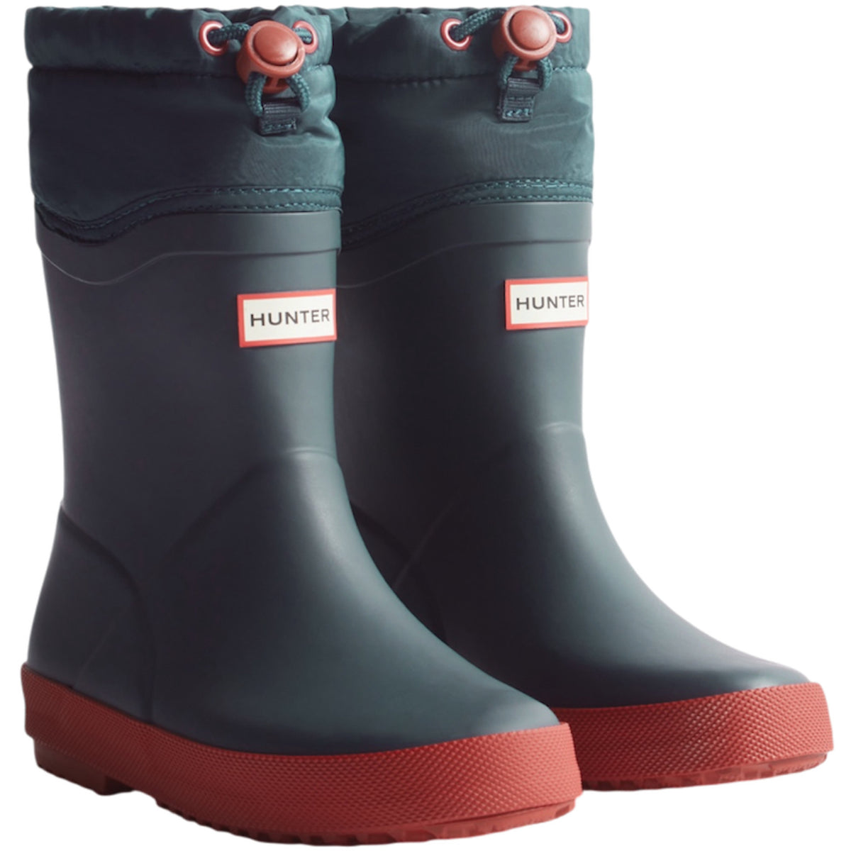 Hunter Hunter Navy/Military Red Kids First Insulated Nylon Boot