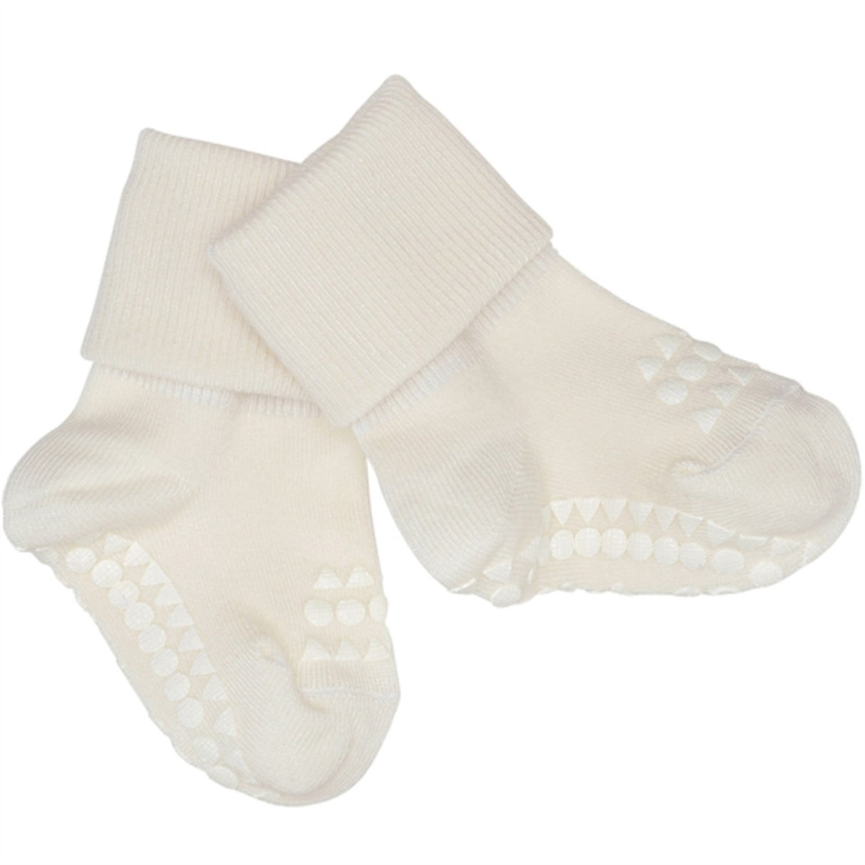 Gobabygo Off White Non Slip Socks Organic Cotton