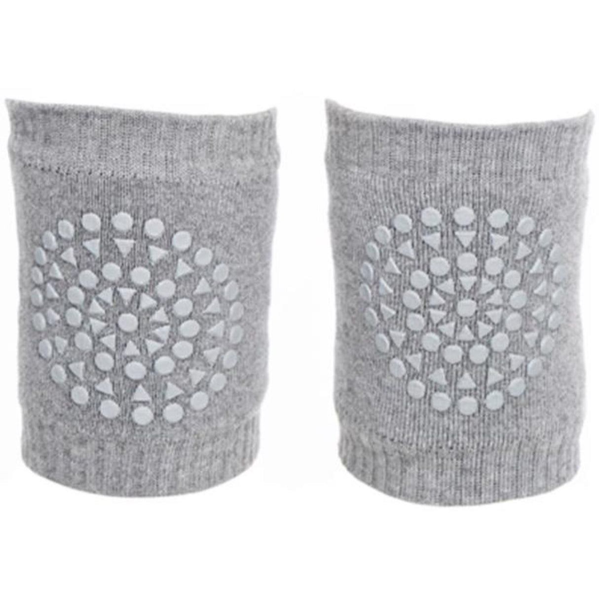 Gobabygo Grey Melange Crawling Knee Pads Organic Terry Cotton