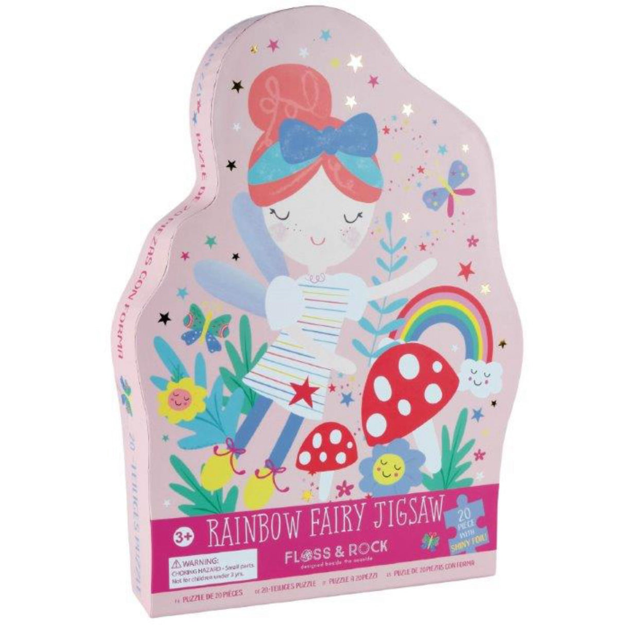 Floss & Rock Puslespil m. formet motiv & æske 20 brikker Rainbow Fairy 4