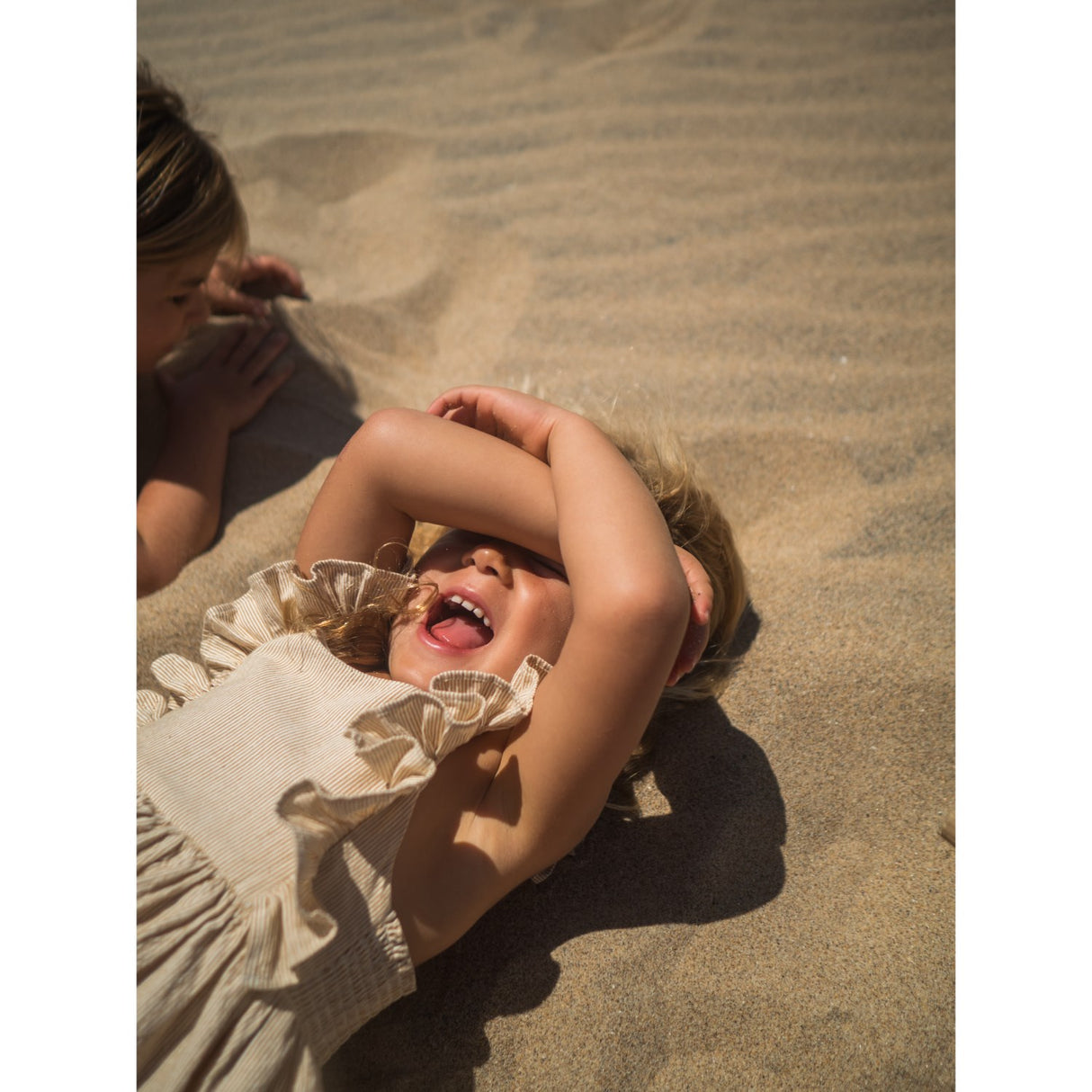 MarMar Fine Cotton Dijon Stripe Danita Frill Dress