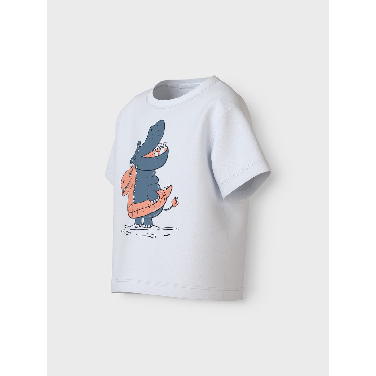 이름을 Bright White Hippo Vagno Loose 티셔츠로 지정하십시오.