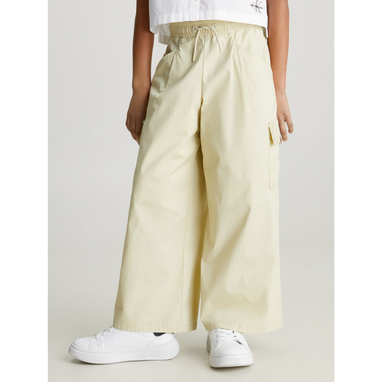 Calvin Klein Wide Leg Cargo Pants Green Haze
