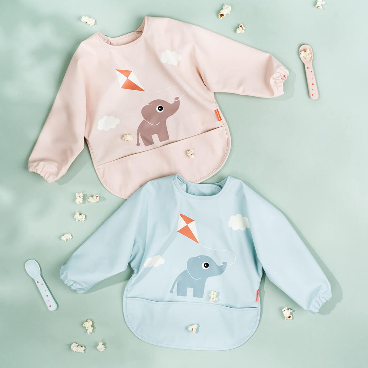DonebyDeer Bib w/Sleeves & Pocket Playground Powder