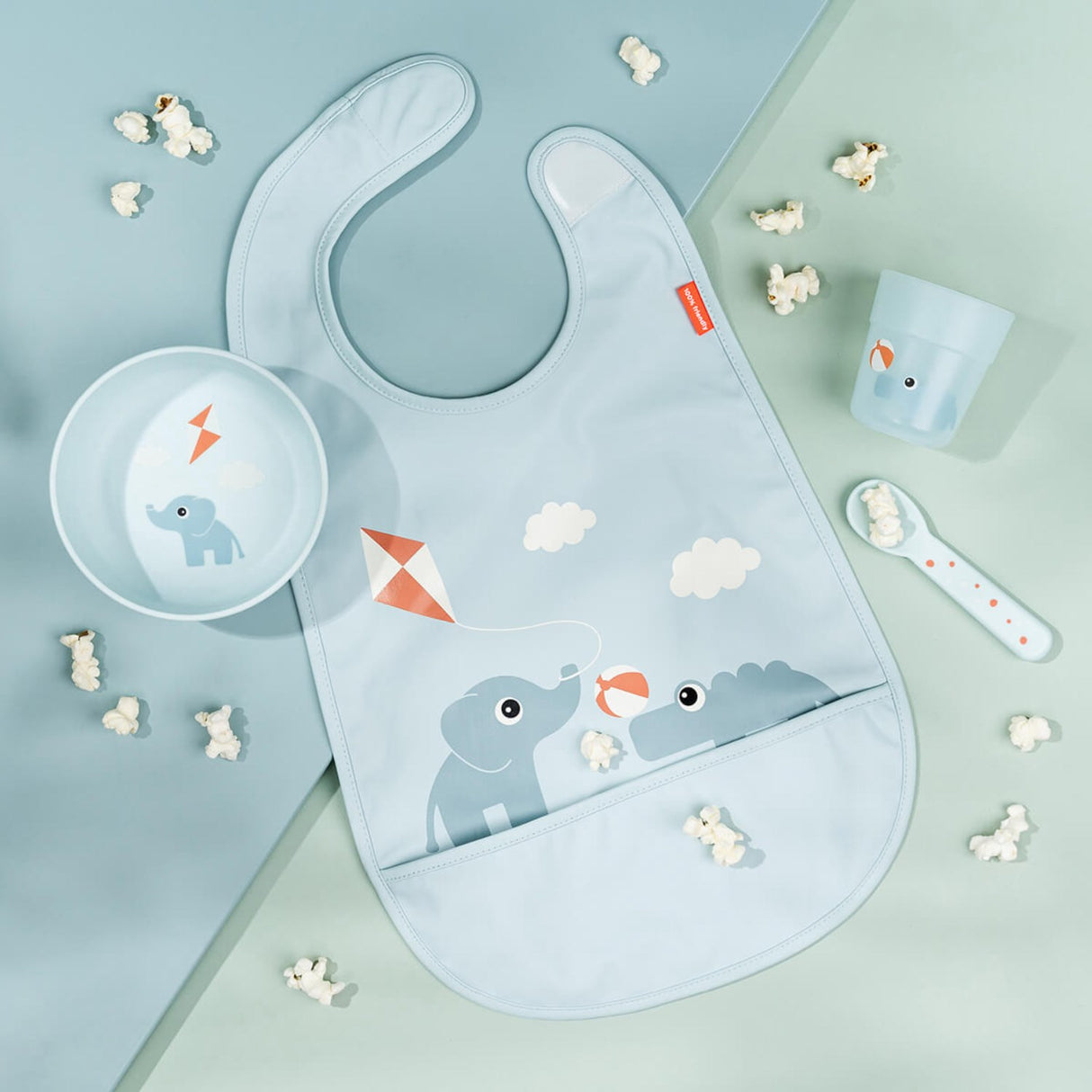 DonebyDeer Foodie Første Dinner Set Playground Blå