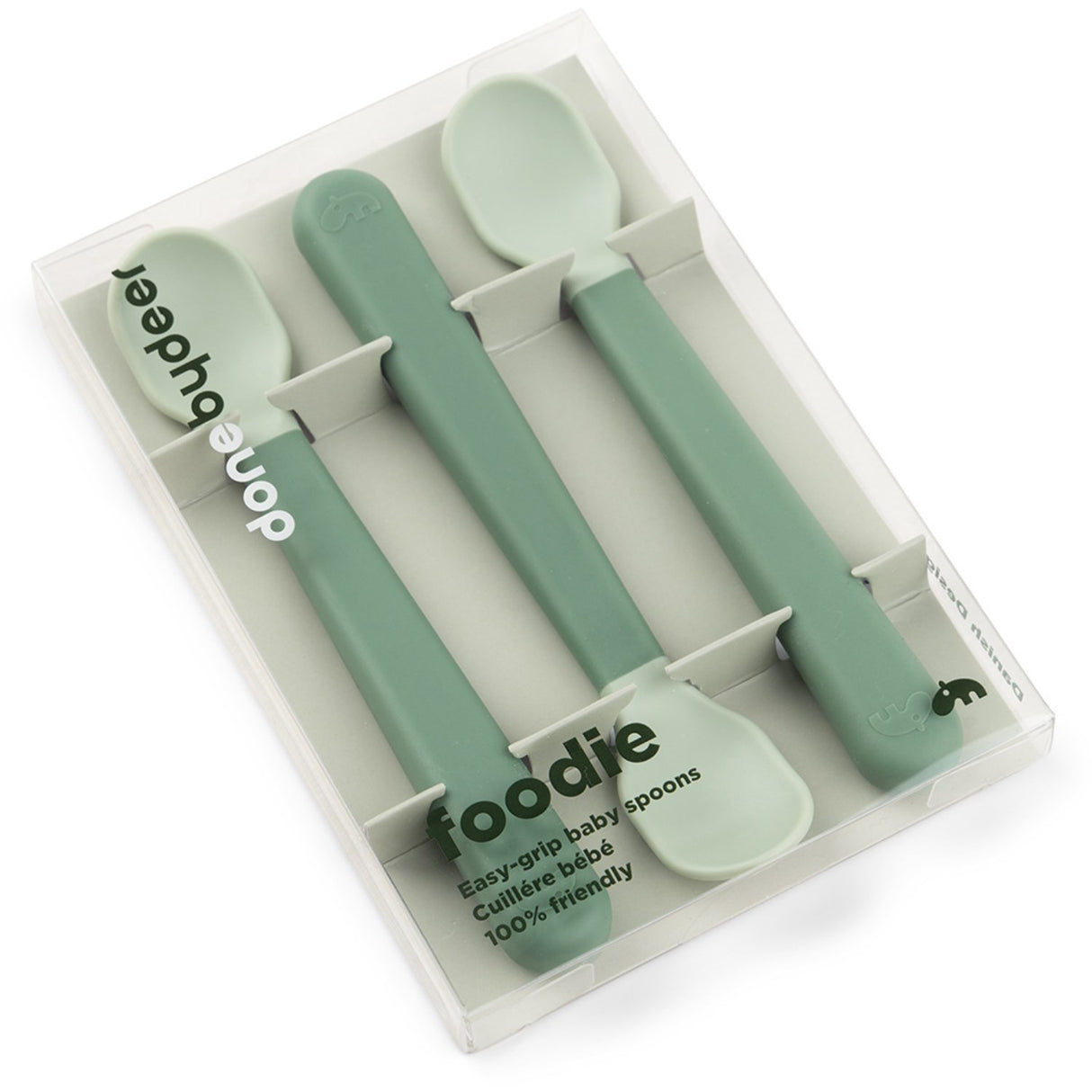 DonebyDeer Foodie Easy-Grip Babyske 3 Piece Grøn