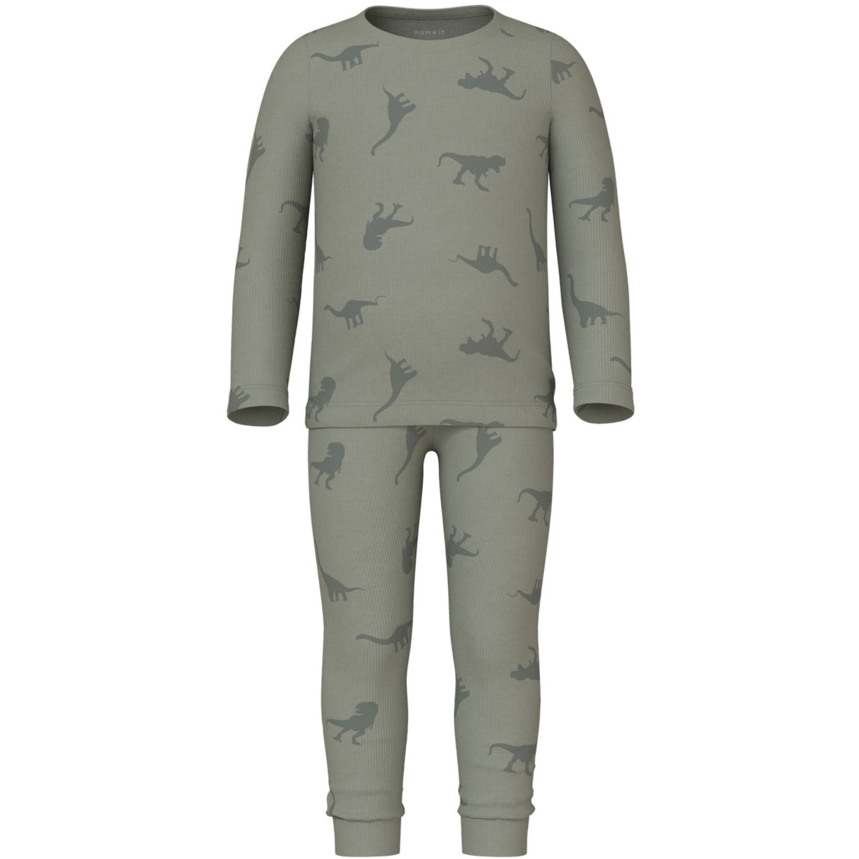 Name It Agave Green Pajamas Agave Green Dino Rib Noos