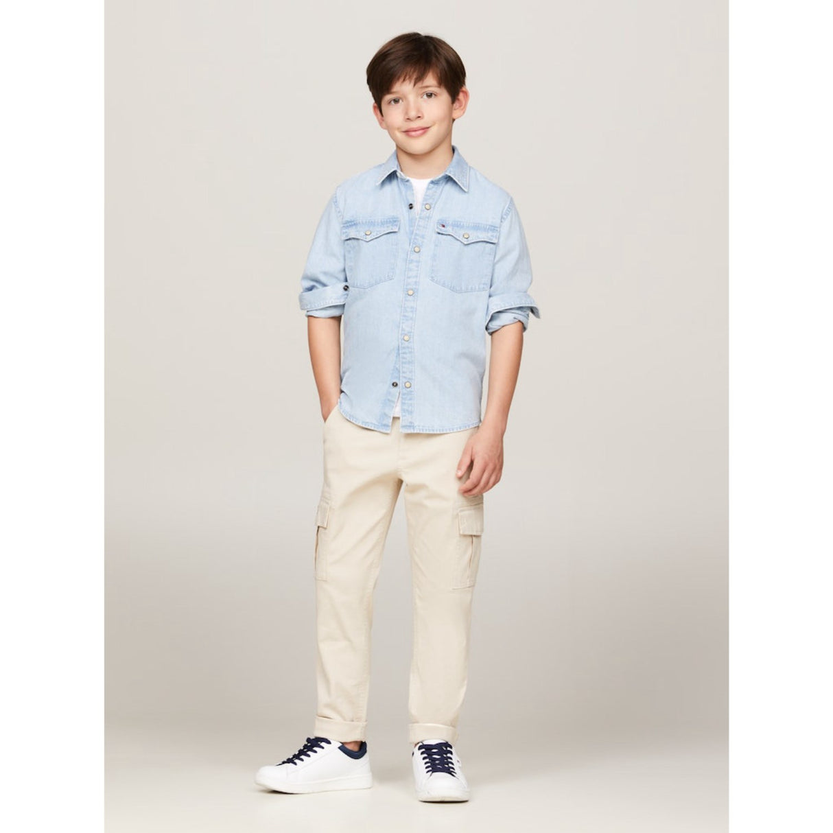 Tommy Hilfiger Denim Mid Wash Denim Shirt