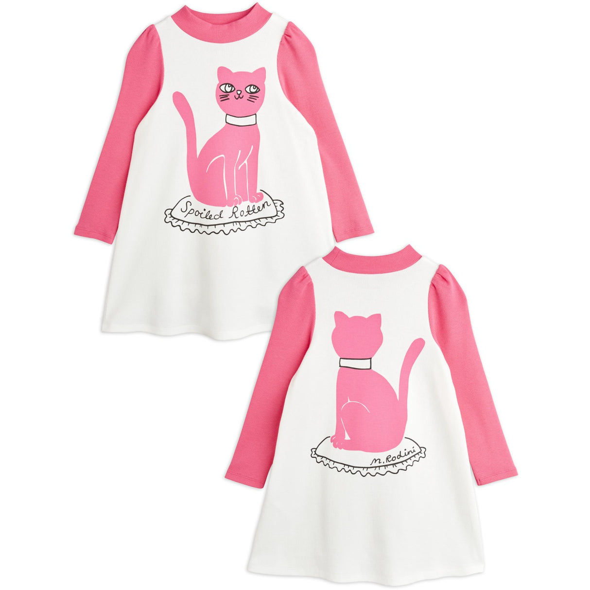Mini Rodini White Cat Sp Dress