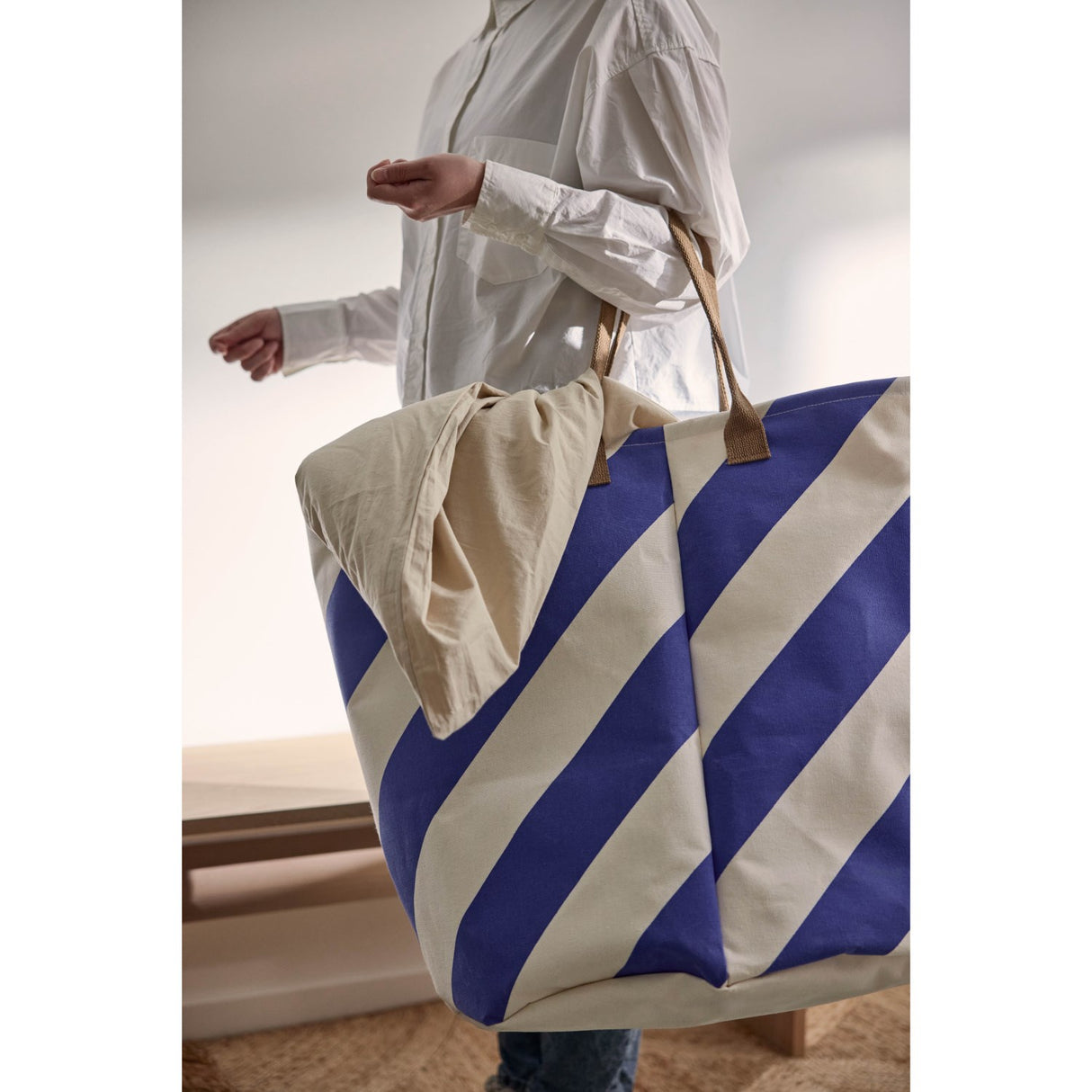 OYOY Optic Blue Sakki Storage Basket