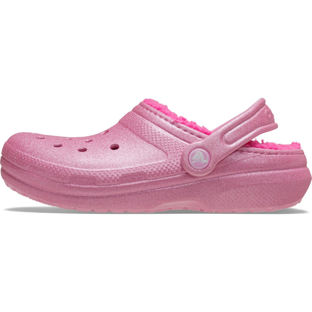Crocs Pink Tweed Classic Lined Glitter ClAnd