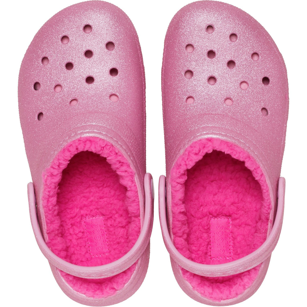 Crocs Pink Tweed Classic Lined Glitter ClAnd