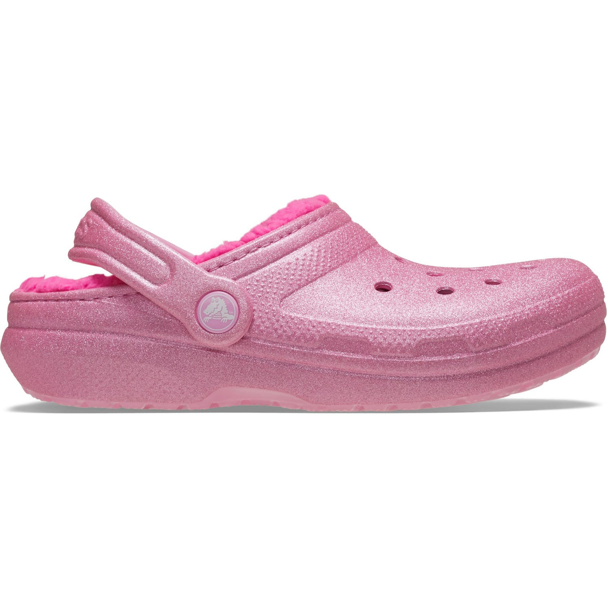 Crocs Pink Tweed Classic Lined Glitter ClAnd