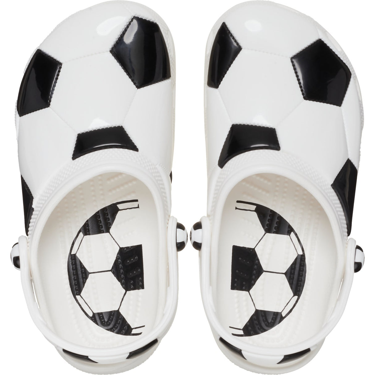 Crocs White/Black Classic Soccer Ball ClAnd