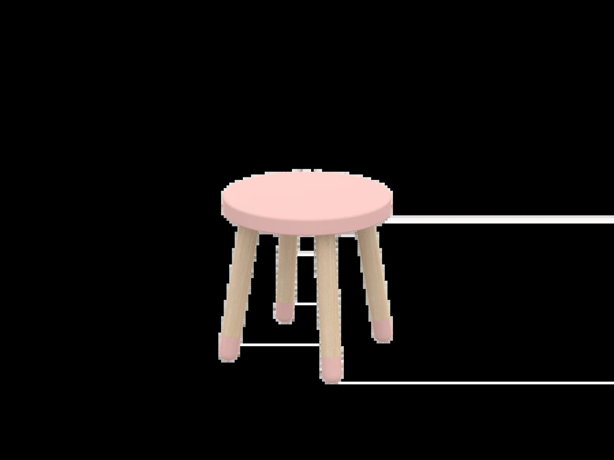 FLEXA Blushing Pink DOTS Step Stool 30x30cm