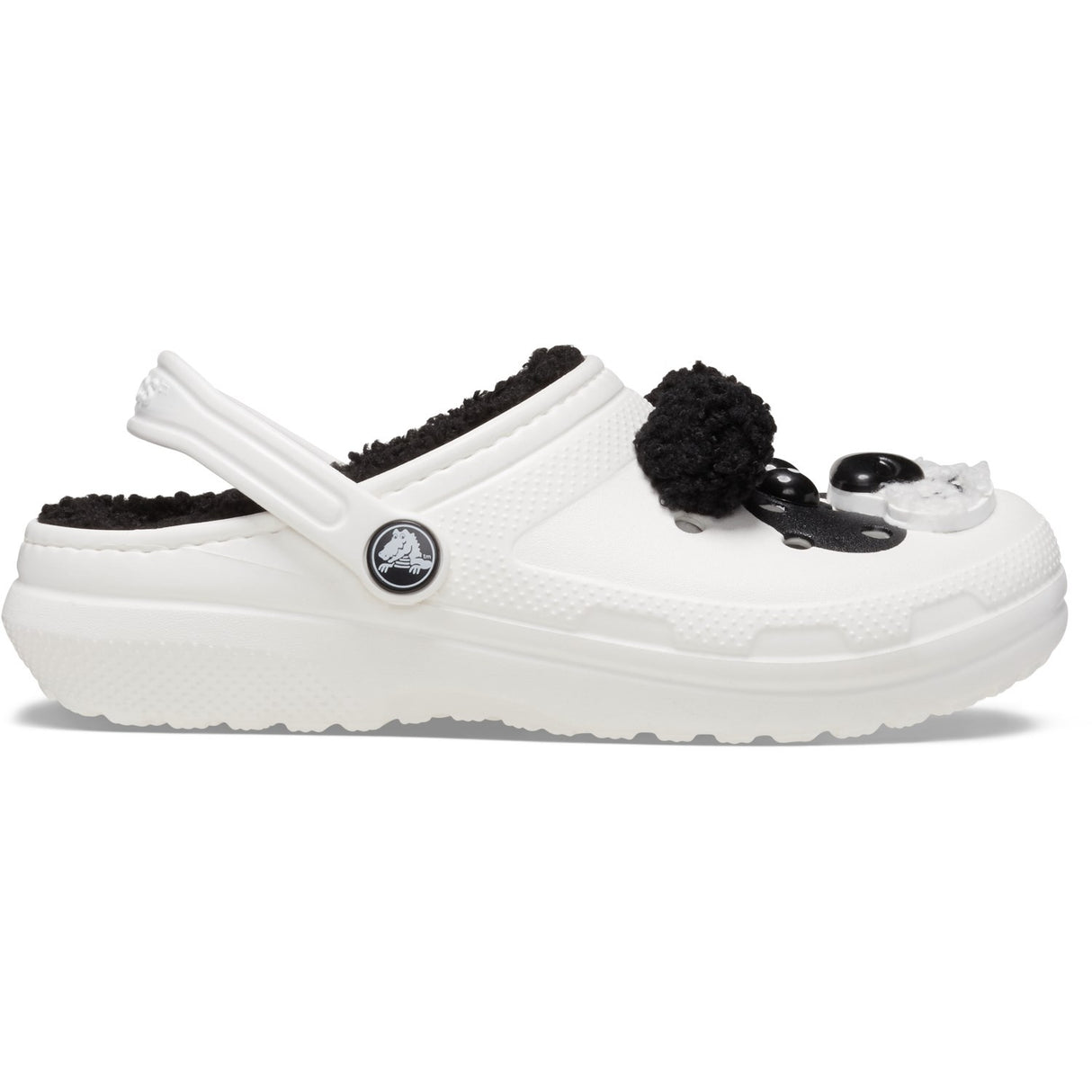 Crocs Chalk/Black Classic Lined IAM Panda Bear ClAnd T