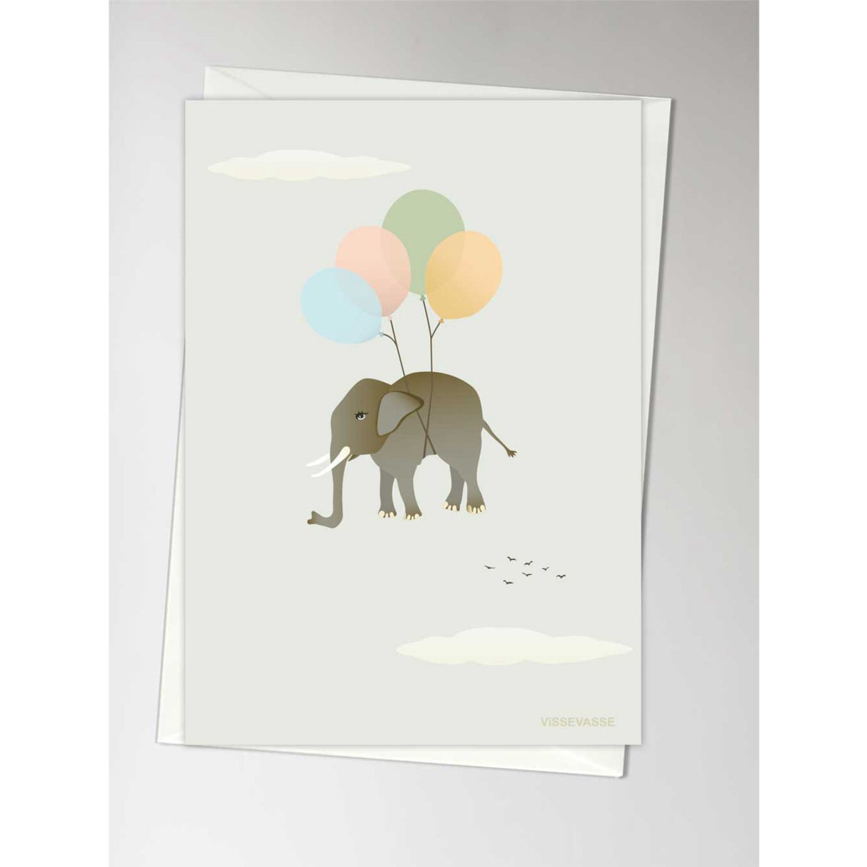 ViSSEVASSE FLYING ELEPHANT - Greeting Cart