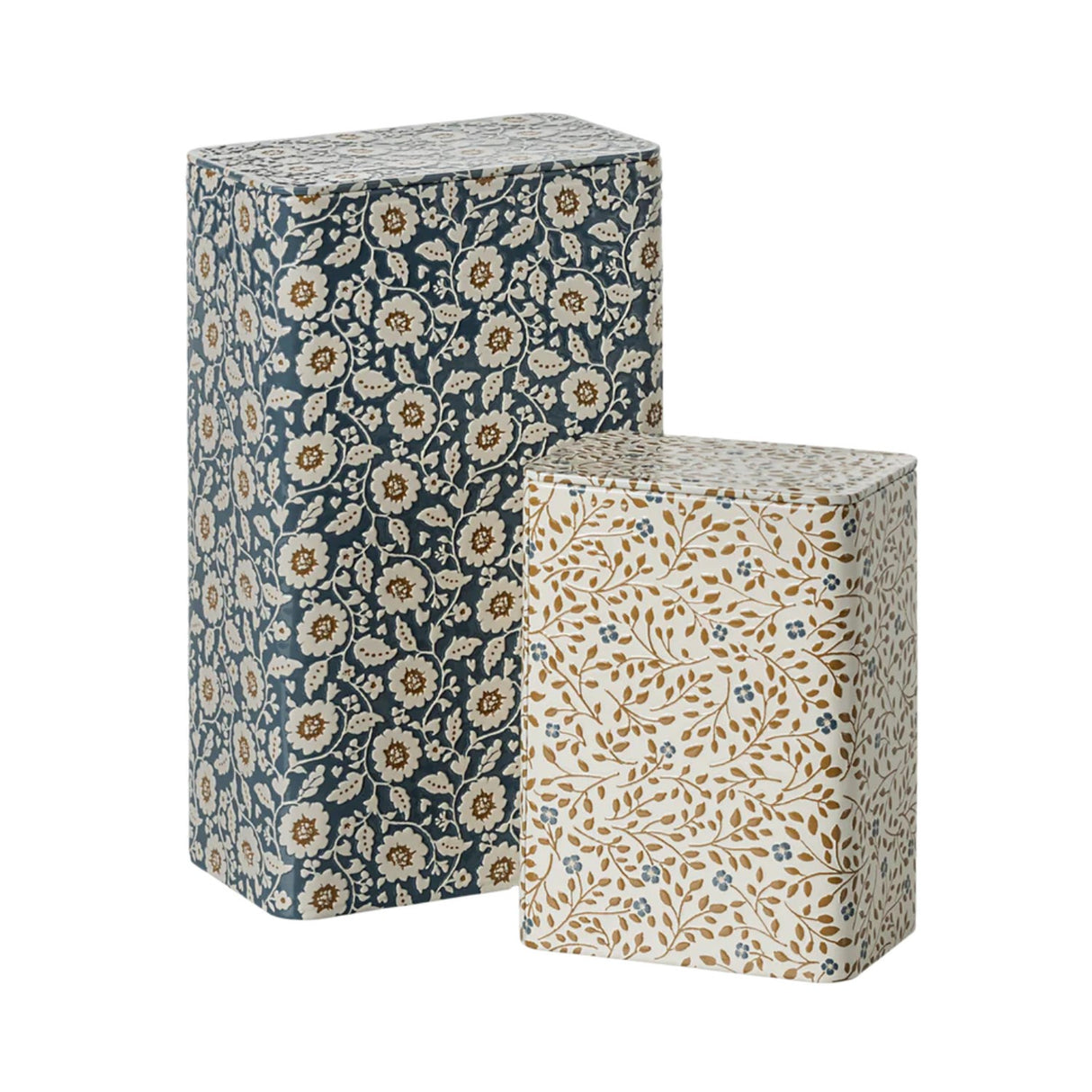 Maileg Metal box, Flowers - 2 pcs set