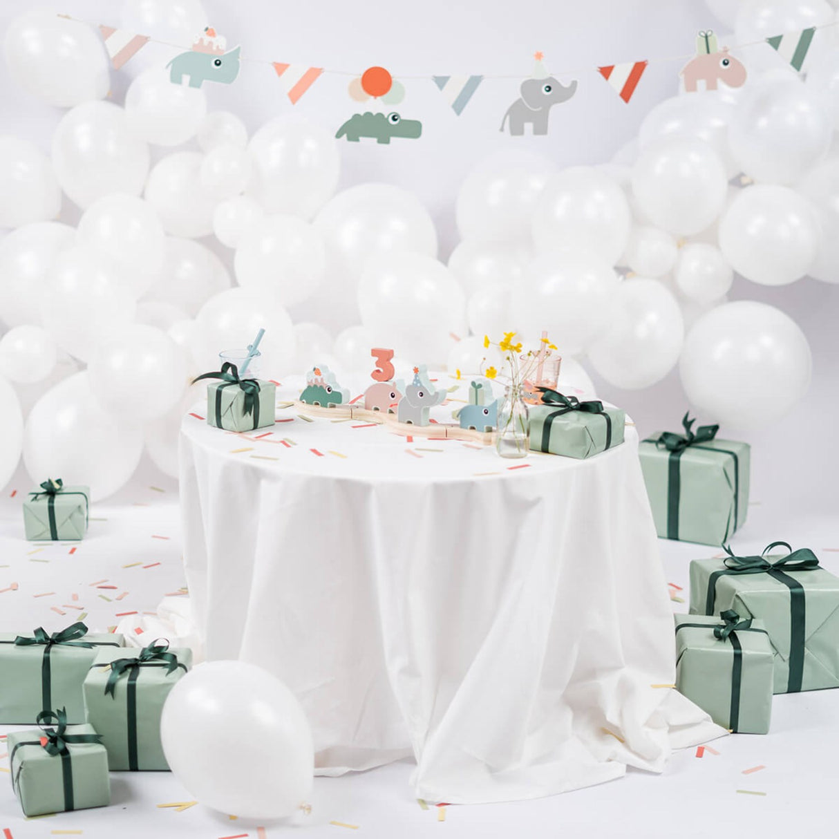 Doneby사슴 컬러 믹스 화환 축하