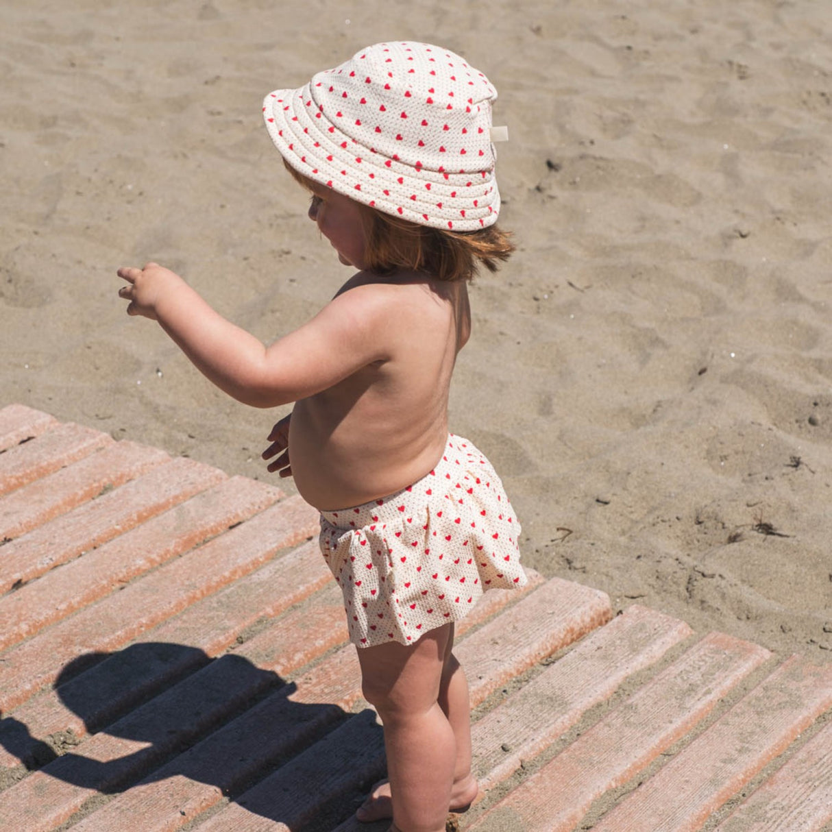 That's Mine Lots Of Love Red Sally Swim Shorts