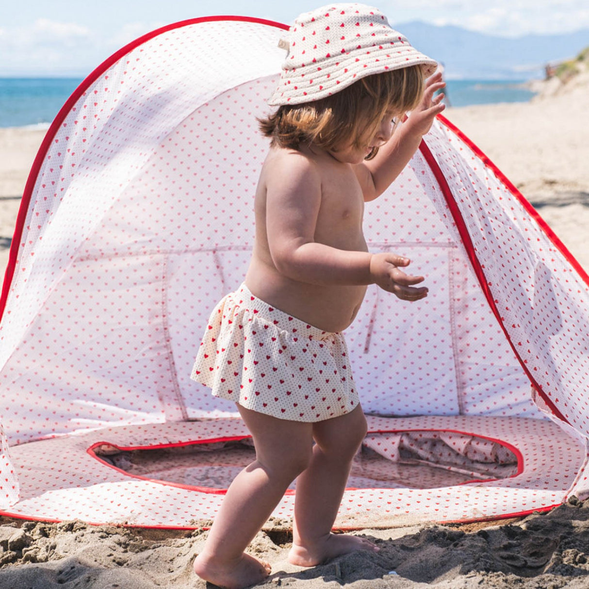 That's Mine Lots Of Love Red Sally Swim Shorts