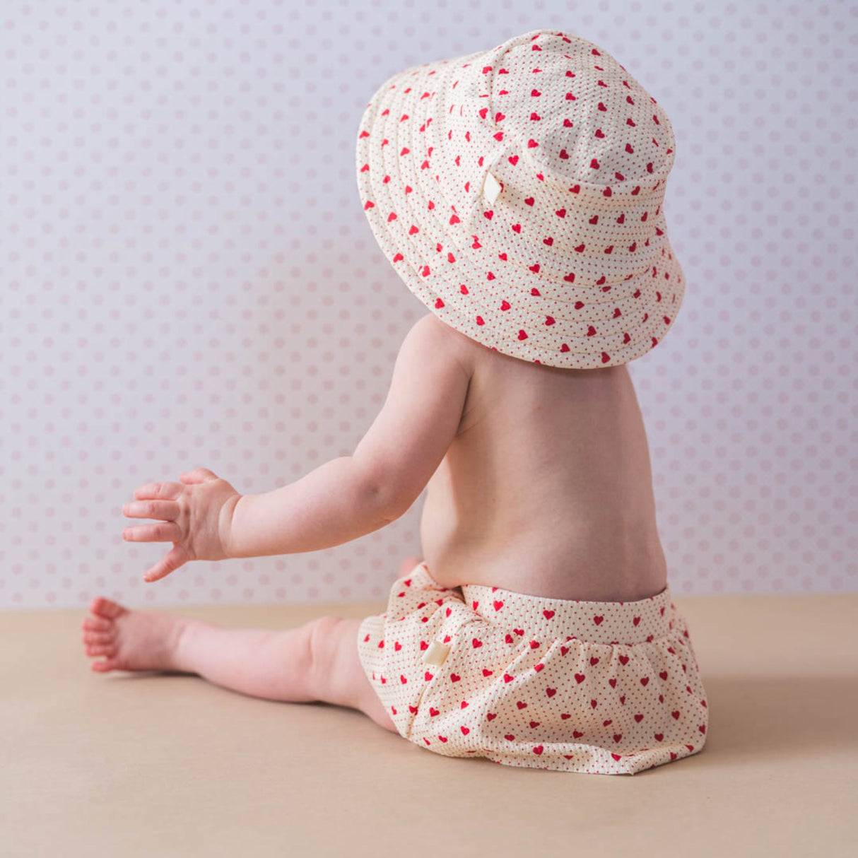 That's Mine Lots Of Love Red Sally Swim Shorts